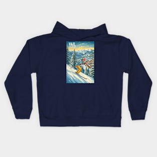 Vail Colorado Ski Kids Hoodie